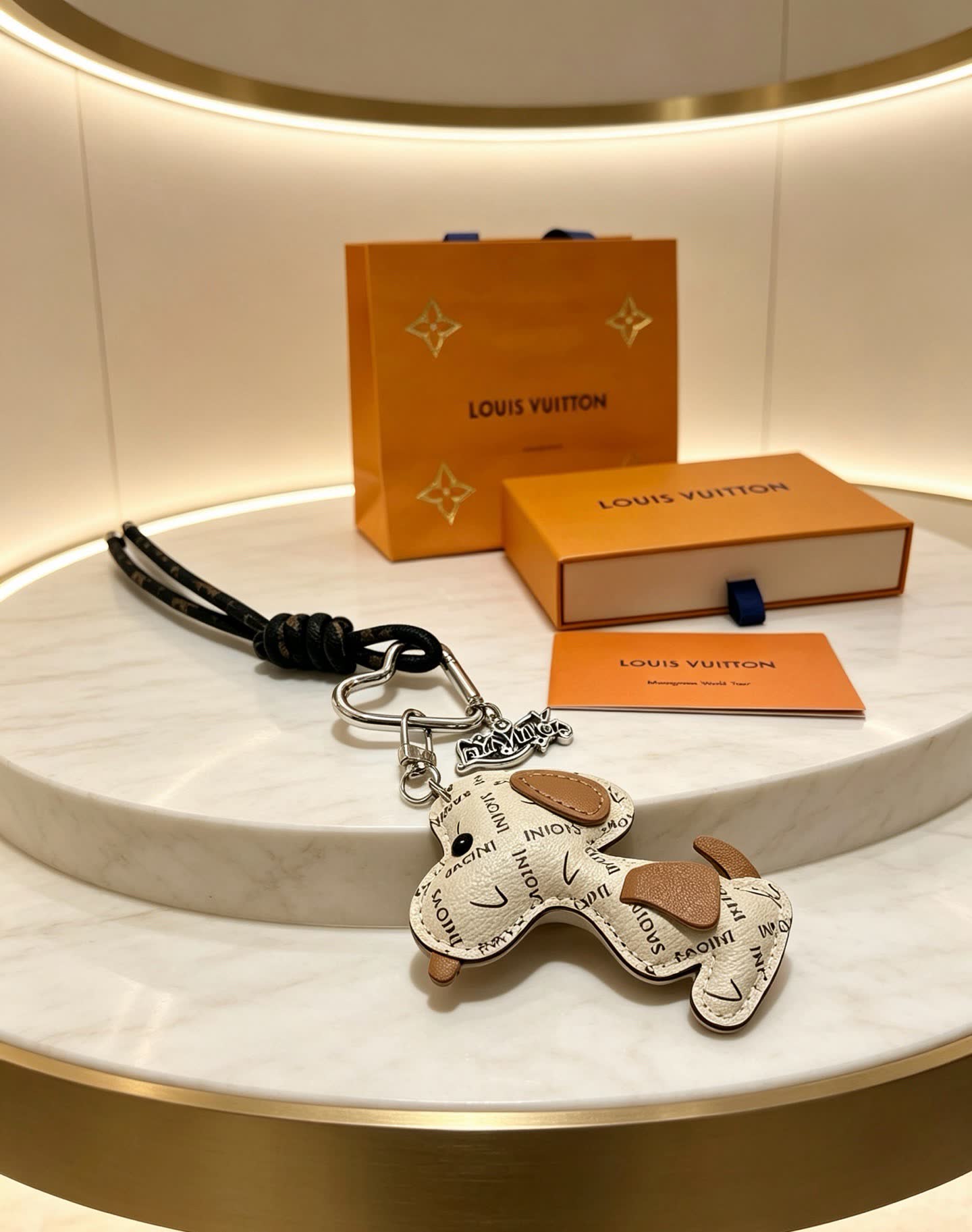 Louis Vuitton Monogram Dog Keychain